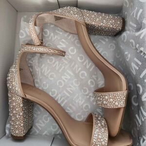 INC International Concepts Women's Beige Embellished Heels